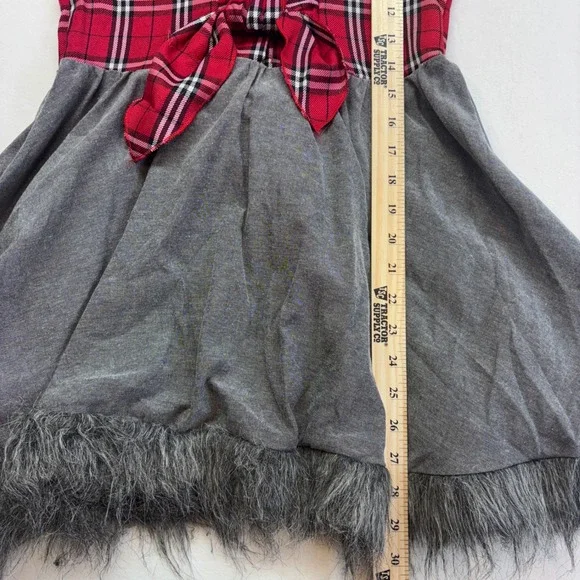 Spirit Wolf Plaid Hooded Dress Costume‎ Faux Fur Trim Faux Fur Trim Size Large - Picture 7 of 9
